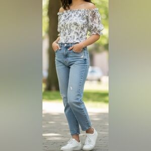 Express Floral Off-Shoulder Blouse